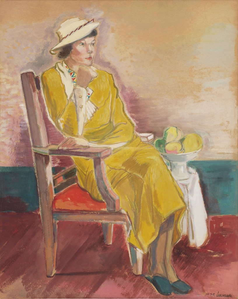이인성 '노란 옷을 입은 여인상'(1934)