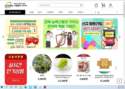 비대면 시대 경북 농특산물 온라인 쇼핑몰 매출 급증