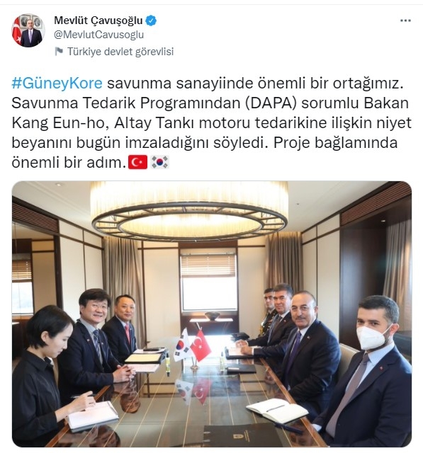 메블뤼트 차우쇼을루 터키 외무장관 트위터