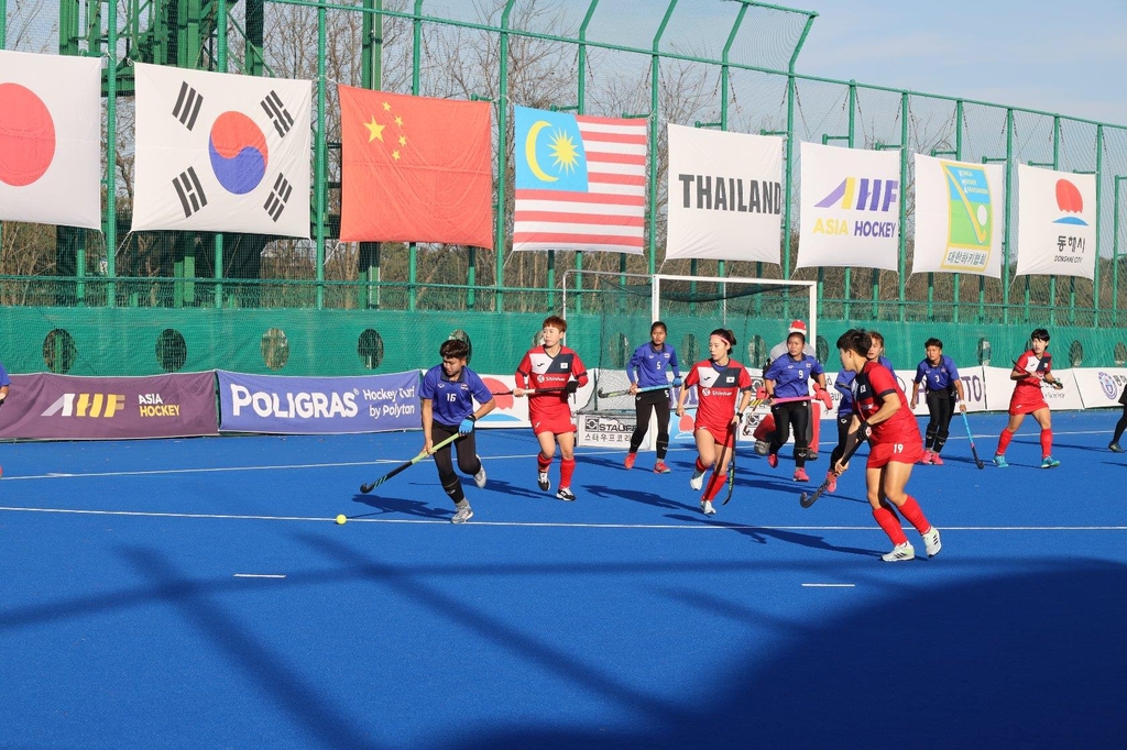 한국과 태국의 6일 경기 모습. 