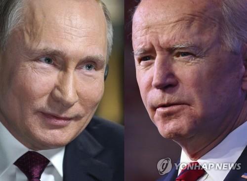 바이든 대통령(오른쪽)과 푸틴 러시아 대통령