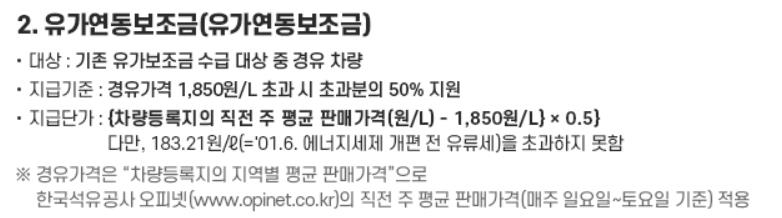 5월 1일부터 추가로 지급되는 유가연동보조금 [국토교통부 제공]