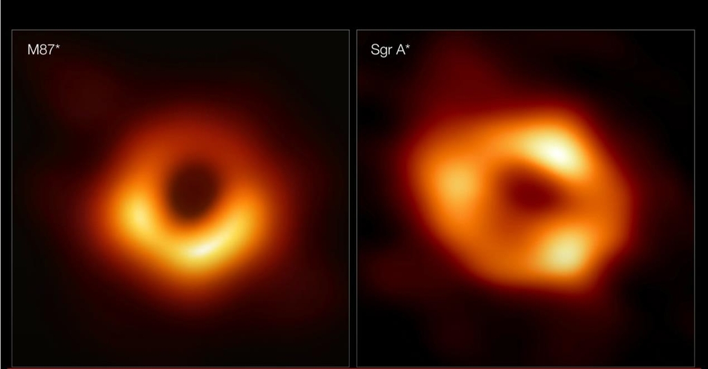닮은 듯 다른 M87과 우리은하(오른쪽) 블랙홀 