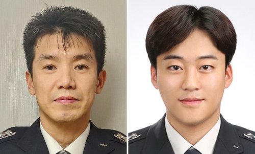 인제소방서 이민호(왼쪽)·김영수 소방교