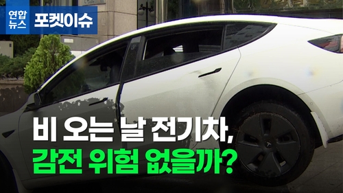 [포켓이슈] 비 올 땐 감전 조심!…전기차는 괜찮나? - 2