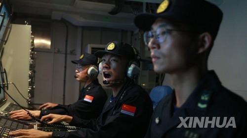 중국 인민해방군 동부전구 해군 병사들