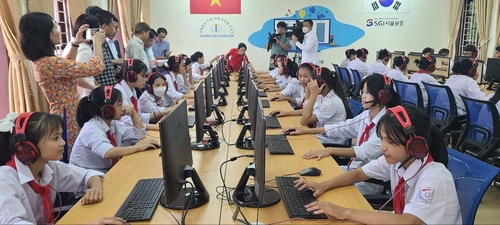 지구촌나눔운동, 베트남서 컴퓨터 교육 지원 '드림클래스' 개관