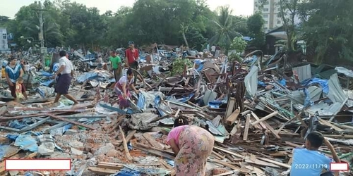 미얀마 군부, 민간 주택 강제 철거…주민 5만여명 집 잃어