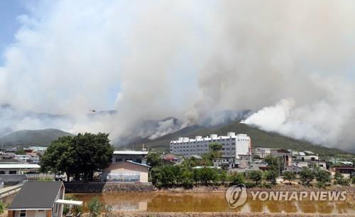 밀양 부북면 산불 당시 상황
