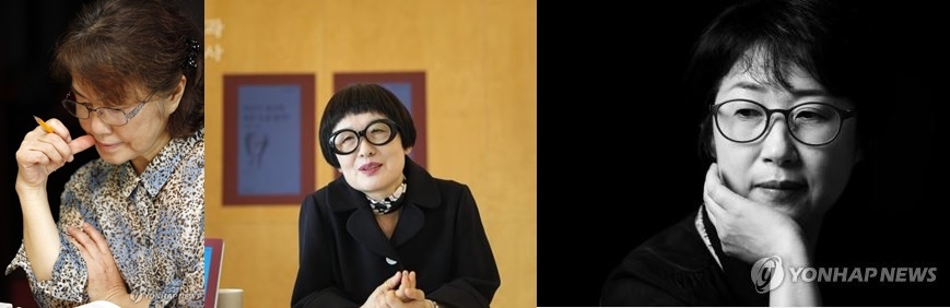 강은교, 김혜순, 나희덕 시인(왼쪽부터)
