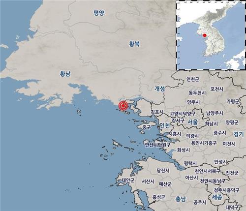 한밤 강화 서쪽 해역서 규모 3.7 지진…인천 등서 흔들림 감지
