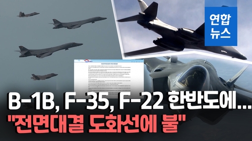 [영상] 전략폭격기·스텔스기 총출동…한반도서 올해 첫 한미 공중훈련 - 2