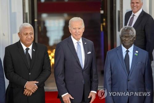 지난해 9월 美 백악관서 열린 첫 태평양 도서국 정상회의 