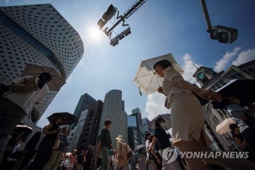 일본 올여름 이상고온…"125년 통계 사상 최고 전망"