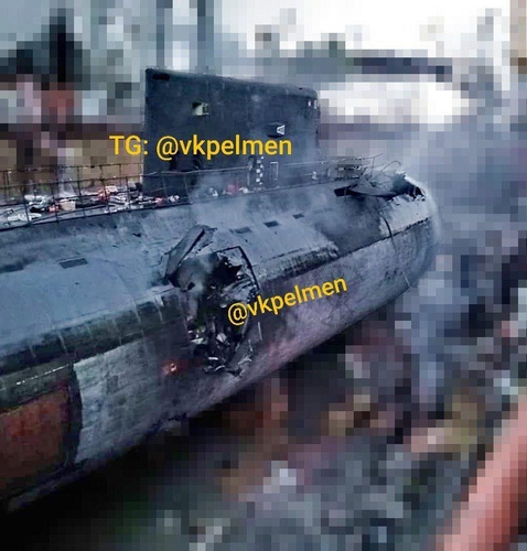파손된 러시아 흑해함대 잠수함