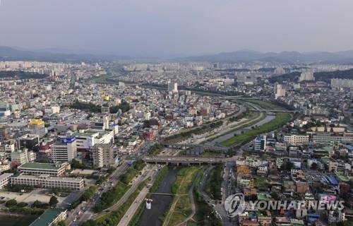 무심천 일대 청주 도심
