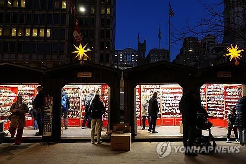 미국의 연말 거리 쇼핑 풍경