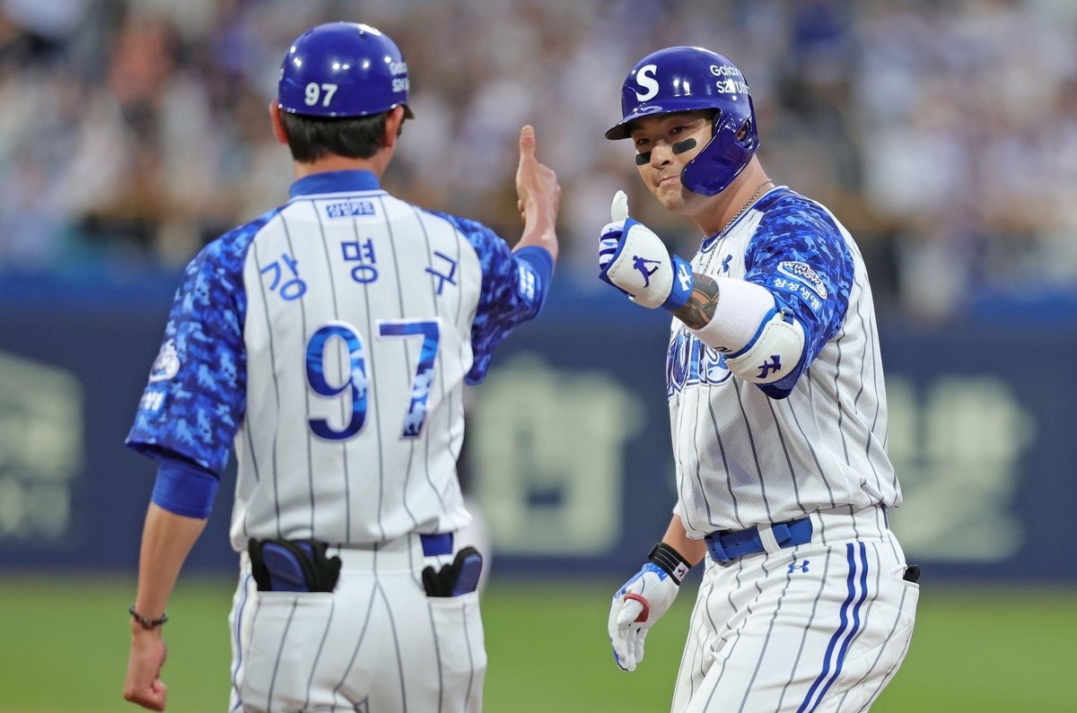 8회 결승타 친 삼성 박병호