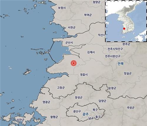 전북 부안군 행안면서 규모 4.8 지진…역대 16번째로 강해