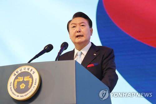 2023년 광복절 경축사하는 윤석열 대통령