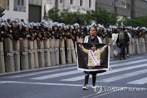 APEC 정상회의가 열리는 페루 리마에서 열린 반정부 시위