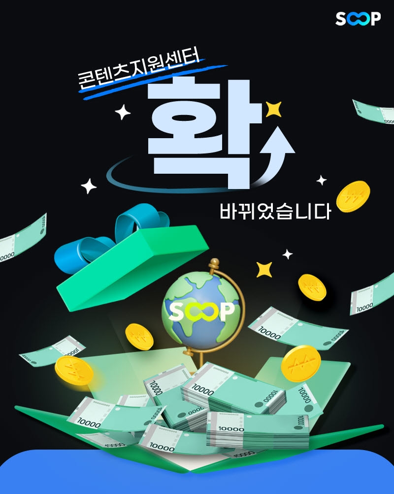 SOOP, 스트리머 콘텐츠 지원 확대