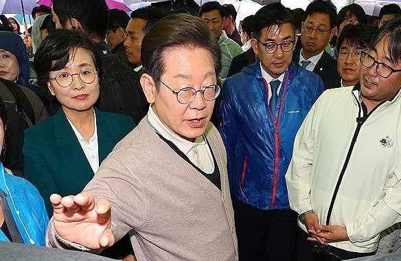 경북 김천 방문한 이재명 후보