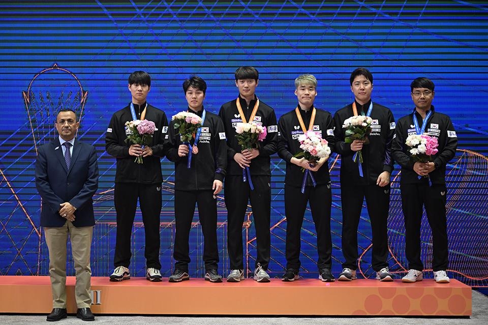 작년 대회 3위에 오른 남자탁구 대표팀