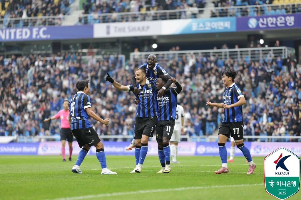프로축구 인천 K리그2 우승…강등 한 시즌 만에 K리그1 승격