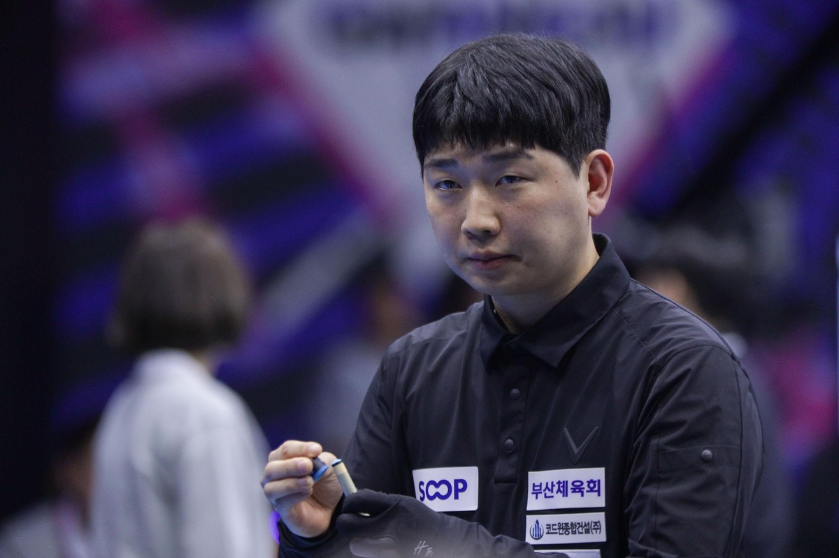 '애버리지 2.608' 김민석, 광주 3쿠션 당구월드컵 1차 예선 통과