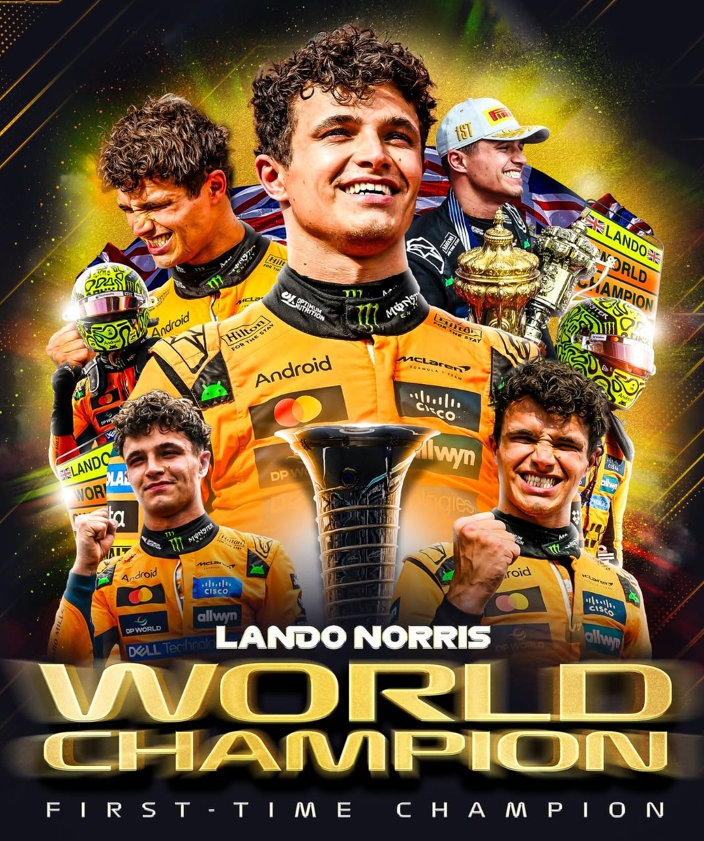 2025 F1 드라이버 챔피언 랜도 노리스