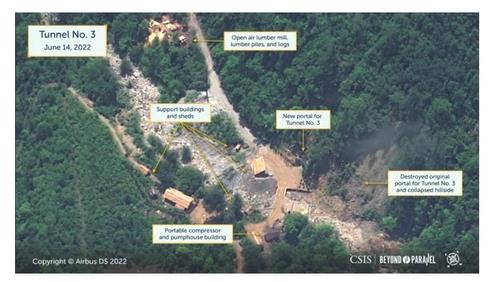 Las imágenes vía satélite de un recinto nuclear norcoreano indican potenciales labores para habilitar varias pruebas