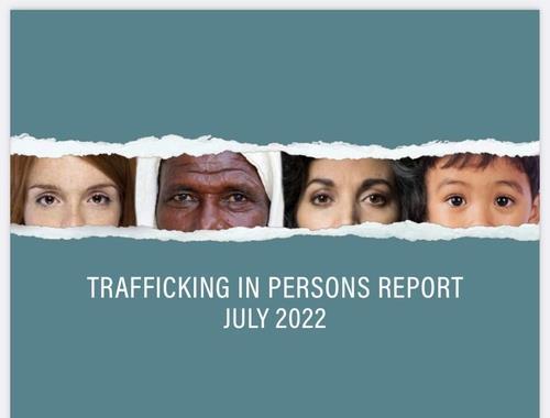 La foto muestra la portada del Informe sobre la Trata de Personas difundido anualmente por el Departamento de Estado de EE. UU. (Prohibida su reventa y archivo)
