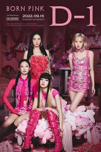 La imagen, proporcionada por YG Entertainment, muestra un póster de lanzamiento de "BORN PINK", el segundo álbum de larga duración del grupo femenino de K-pop BLACKPINK. (Prohibida su reventa y archivo)