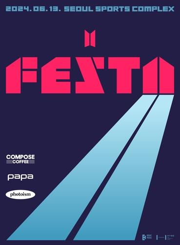 En la fotografía, sin fechar, se muestra un póster del festival BTS Festa. (Prohibida su reventa y archivo) 