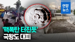 [영상] "달 표면 같다"…화산재 뒤집어쓴 통가, 피해자 8만명 추산