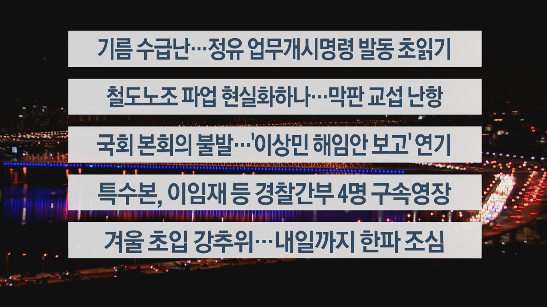 [이시각헤드라인] December 1 News Tonight Part 1 |  yunhap news