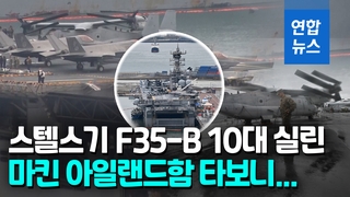 [영상] 부산 온 미 마킨 아일랜드함…F35-B·오스프리 20대 실렸다
