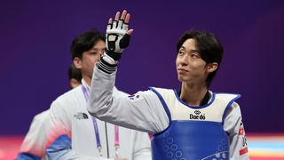 杭州アジア大会　テコンドー男子５８キロ級で張準が金（９月２６日）
