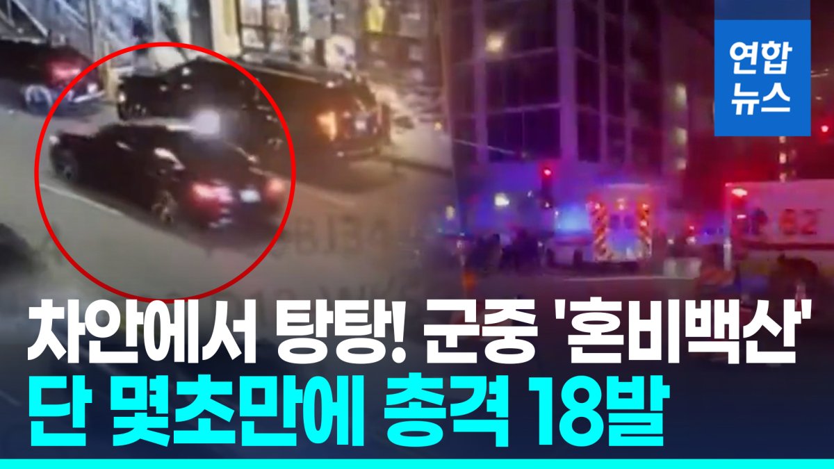 [영상] 시카고, 달리는 차 안에서 탕탕!…"단 몇초만에 18명 피격"