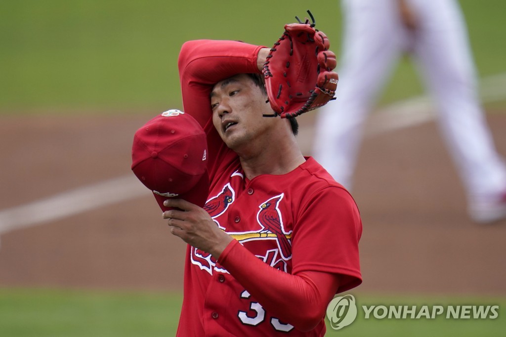 19일 만에 MLB 시범경기에 등판한 김광현 