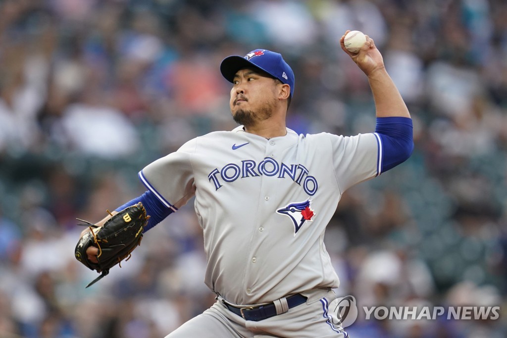 Yusei Kikuchi of the Seattle Mariners reacts after a strikeout