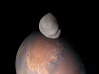 UAE 탐사선, 화성 위성 '데이모스' 고화질 촬영