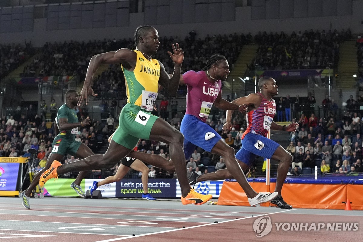 콜먼, 라일스 꺾고 세계실내육상선수권 남자 60m 우승