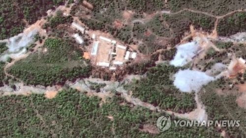 北朝鮮・豊渓里の核実験場＝（聯合ニュースＴＶ）