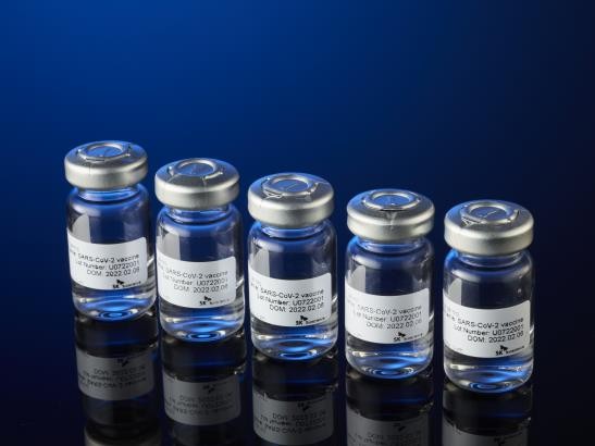 This photo provided by SK Bioscience Co. shows GBP510, South Korea's first COVID-19 vaccine candidate also known as SKYCovione. (PHOTO NOT FOR SALE) (Yonhap)