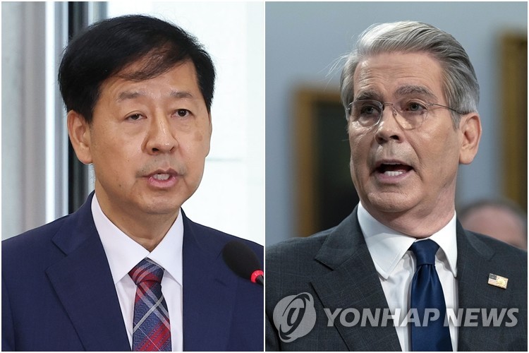 구윤철 부총리 겸 기획재정부 장관(왼쪽)과 스콧 베센트 미국 재무장관