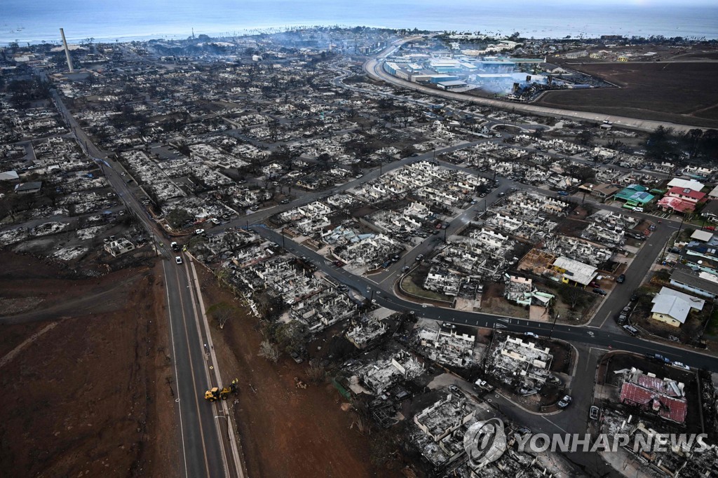 잿더미가 된 지상낙원 [AFP=연합뉴스]