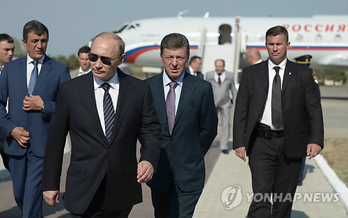 합병 직후 크림반도 방문한 푸틴 러시아 대통령