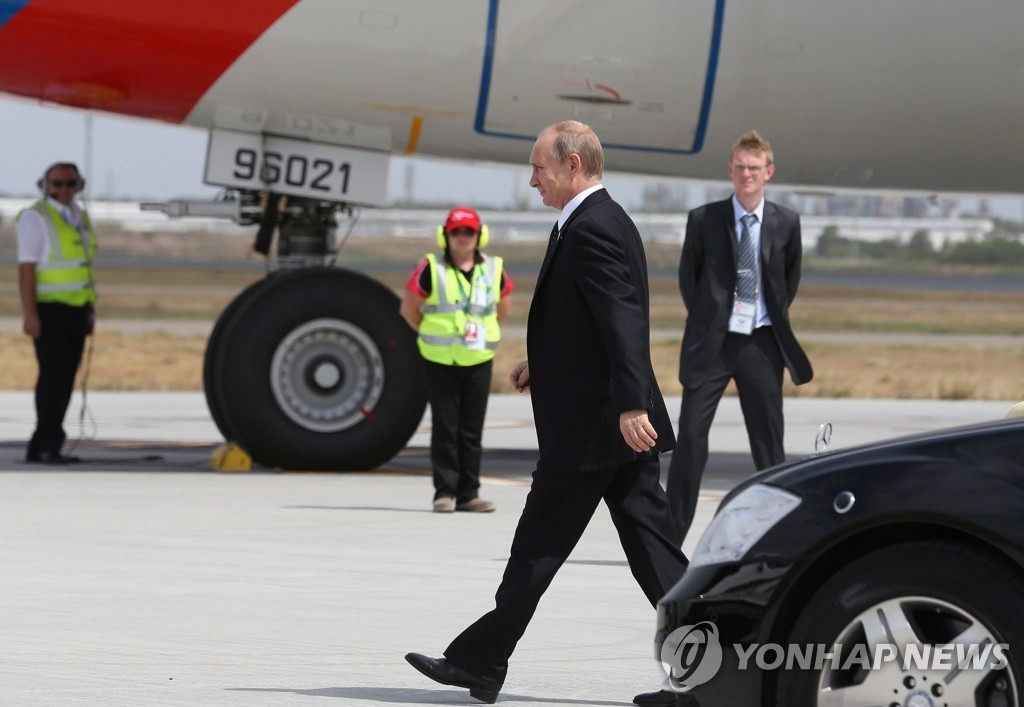 2014년 호주 G20 정상회의 도중 혼자 귀국길 오른 푸틴 대통령